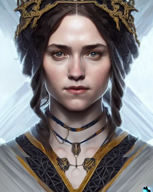 Image similar to symmetry!! portrait of anya stark, game of thrones, dnd, intricate, elegant, highly detailed, digital painting, artstation, concept art, smooth, sharp focus, illustration, art by artgerm and greg rutkowski and alphonse mucha