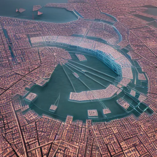 Prompt: aerial photo of futuristic technologic advanced venice city. photorealistic, trending on artstation, volumetric lighting, 4 k, award winning