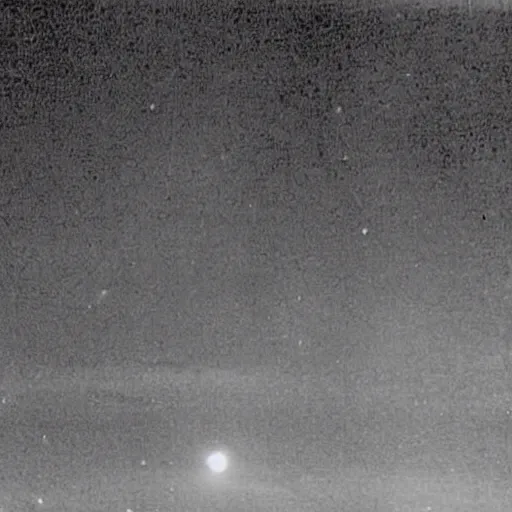 Image similar to blurry picture of a thing in the night sky that might be an ufo, 8 0 ies home video,