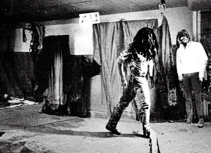 Image similar to disturbing 3 5 mm photo kodak of a human corpse walking in the stree horror film practical fx by john carpenter 1 9 7 0