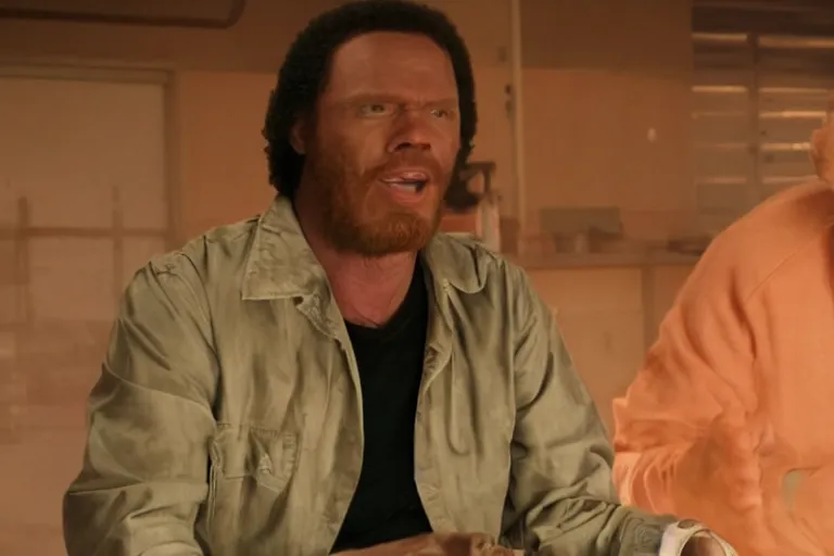 Prompt: a film still of Bill burr in Black Dynamite, high quality