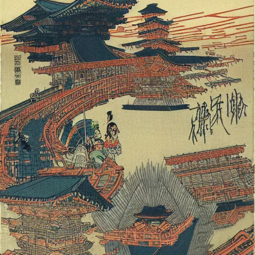 Prompt: Cyberpunk tokyo by Katsushika Hokusai