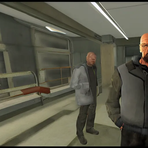 Image similar to Walter White in Half Life 2