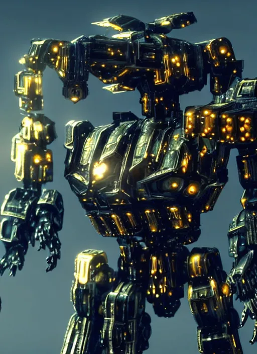 Image similar to a shiny ornate boxing humanoid mecha in ruin city, victory, bright, by war robots, real steel ( 2 0 1 1 ), westworld and eve venture and pacific rim and machine warrior 5, cryengine, frostbite 3 engine, scarlet and yellow scheme, sharp focus, 8 k, high definition, insanely detailed, soft lighting, smooth face