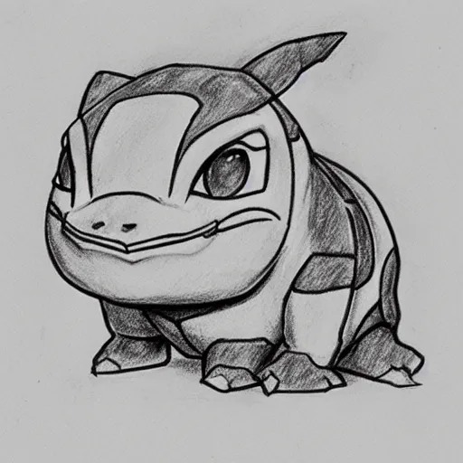 Image similar to Bulbasaur pencil sketch