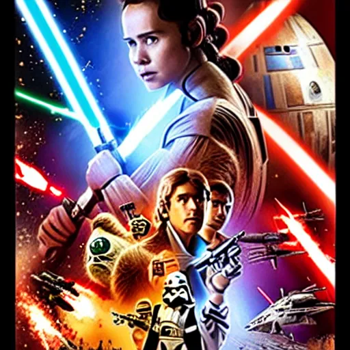 Image similar to star wars episode x movie poster