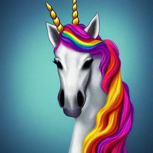 Prompt: unicorn, cute, digital art