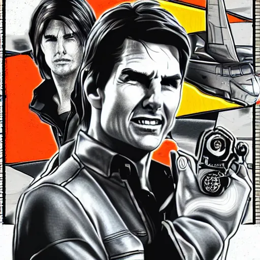 Image similar to Tom Cruise GTA artwork
