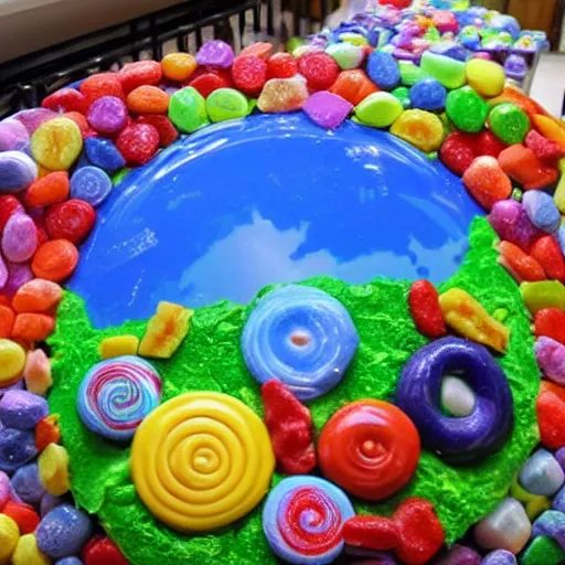 Image similar to the earth made out of candy