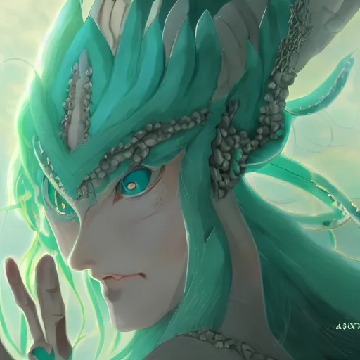 Image similar to portrait of tiamat the primordial mother of the sea of life, anime fantasy illustration by tomoyuki yamasaki, kyoto studio, madhouse, ufotable, trending on artstation