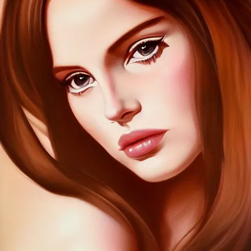 Prompt: beautiful realistic portrait of Lana del Rey by artgerm