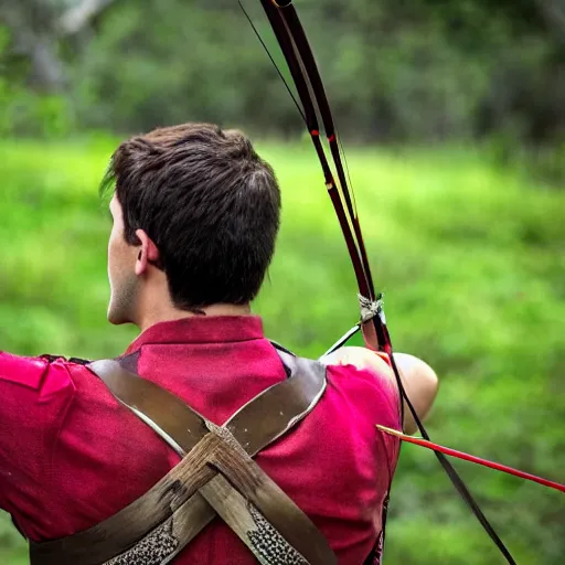 Image similar to photo of an archer with a bow