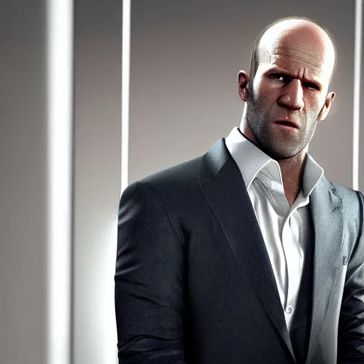 Prompt: jason statham in hitman 3 4 k quality super realistic