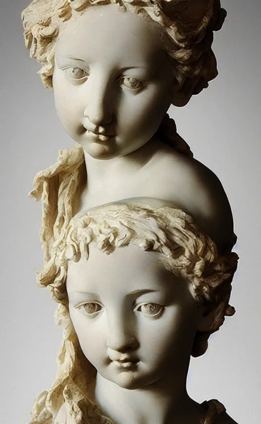 Image similar to “ a extremely detailed young girl figure stunning sculpture by bernini in 1 9 th century ”