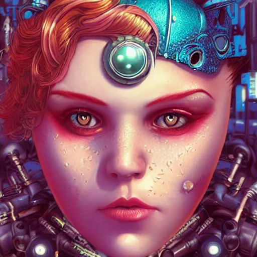 Image similar to Lofi mermaid BioPunk BioShock portrait, Pixar style, by Tristan Eaton Stanley Artgerm and Tom Bagshaw.