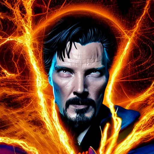 Image similar to dr strange woods playing digital art 4 k detailed