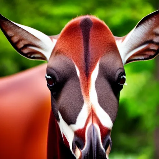 Prompt: an okapi, zoo photography, photorealistic, 4 k,