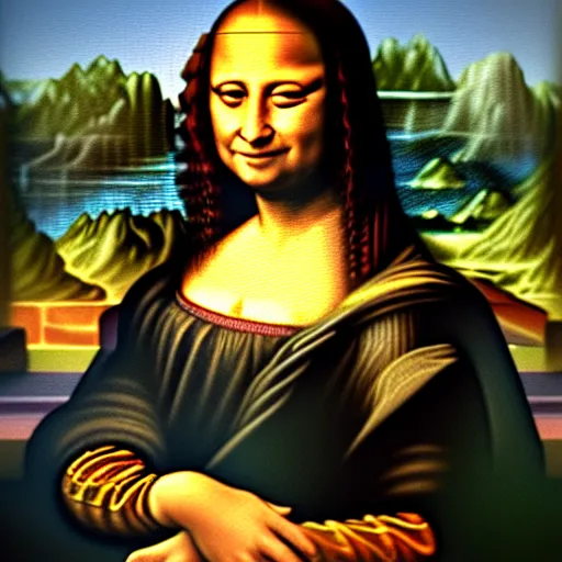 Prompt: Dwayne Johnson in the Mona Lisa painting 4k detail