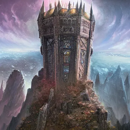 Prompt: a tower on the edge of forever, fantasy art, detailed, cinematic