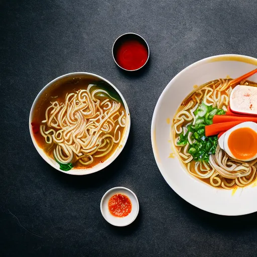 Image similar to mcdonald's style ramen. photography. food photoshoot. advertisment photography. 4 k. realistic.