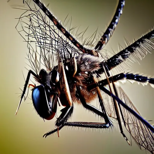 Image similar to close up of mosquito, wildlife photography, nikon d 7 5 0, macro view, super - resolution microscopy, closeup, zoom, shutter speed 1 / 1 0 0 0, f / 2. 8, 3 2 k, ultra - hd, super - resolution, natural lighting, insanely detailed and intricate, hypermaximalist, elegant, ornate, hyper realistic, super detailed