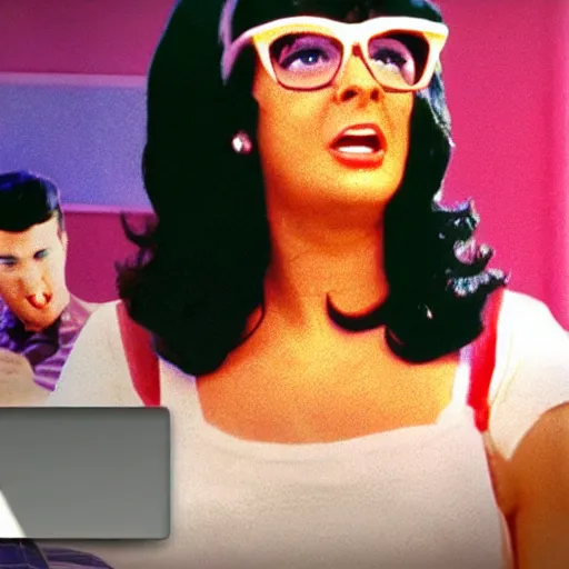 Prompt: Tina Belcher in Grease, movie still HD remake