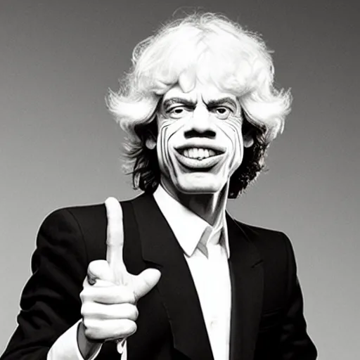 Image similar to mick jagger ronald mcdonald