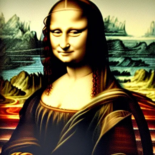 Prompt: the mona lisa, by leonardo da vinci