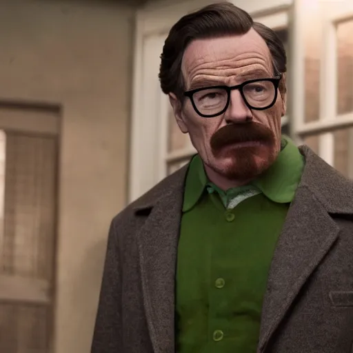 Prompt: Bryan Cranston dressed up as Ned Flanders for The Simpsons Live Action Movie film still, 4k resolution, 8k resolution, HD Quality, highly detailed, very detailed, detailed, studio quality lighting, digital art, trending on artstation, film still