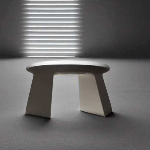 Prompt: the saturn stool by tadao ando