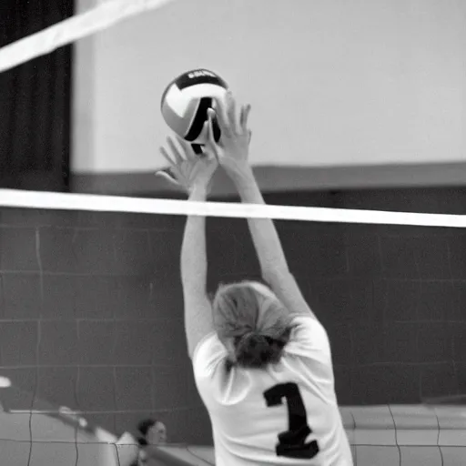 Prompt: keith raniere playing volleyball