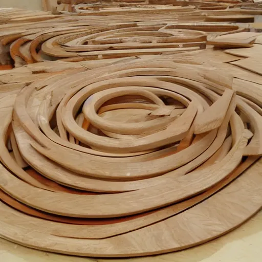 Prompt: looping wood material