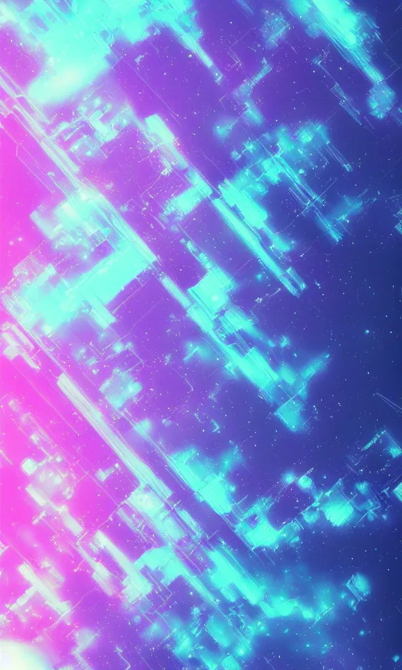 Prompt: a beautiful minimalist cosmic space scene, cyberpunk color palette, minimalist abstract hd phone wallpaper, trending on behance