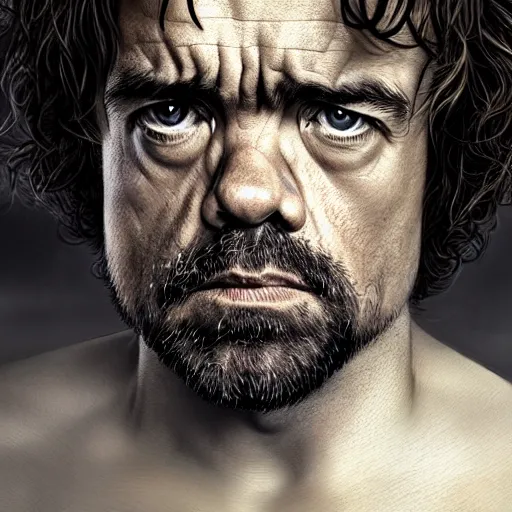 Prompt: peter dinklage as john locke in lost, digital painting, extremely detailed, 4 k, intricate, brush strokes, mark arian, artgerm, bastien lecouffe - deharme