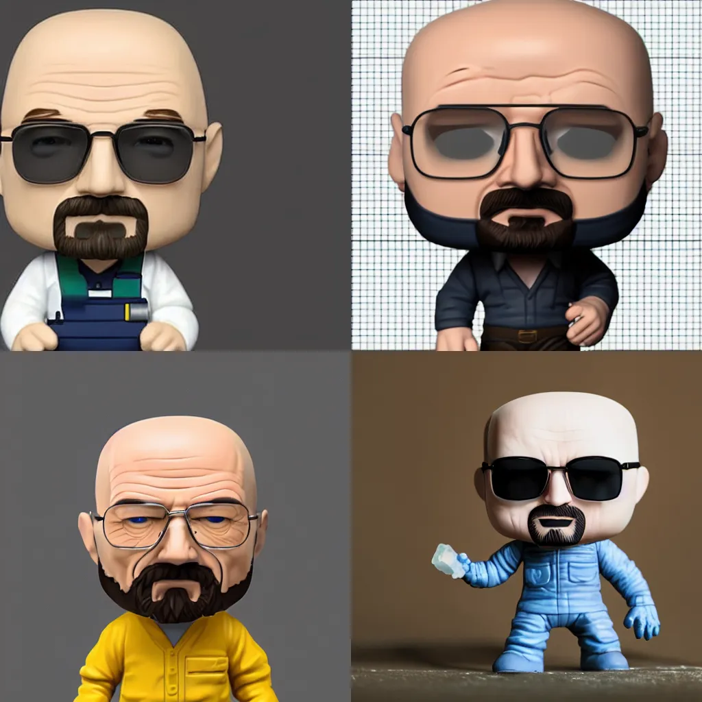 Prompt: Walter White As A Funko Pop, Photorealistic, 4K