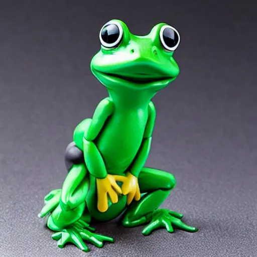 Image similar to Figma figurine of a frog anime girl