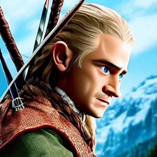 Prompt: movie still of legolas in a pixar movie