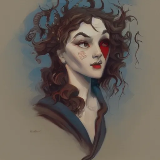Image similar to a painting in the style of charles dana gibson and in the style of peter mohrbacher.