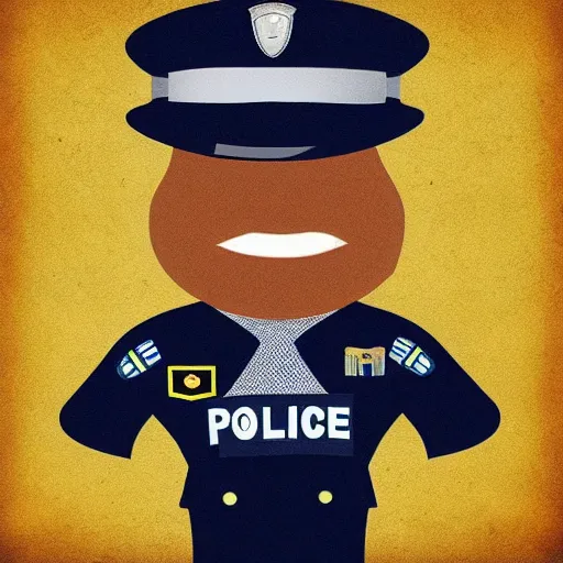 Image similar to “Police officer who is a donut, digital art, 4k, award winning”