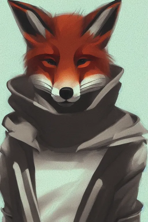 Image similar to a fox fursona, trending on artstation, by kawacy, furry art, digital art, cyberpunk, high quality, backlighting