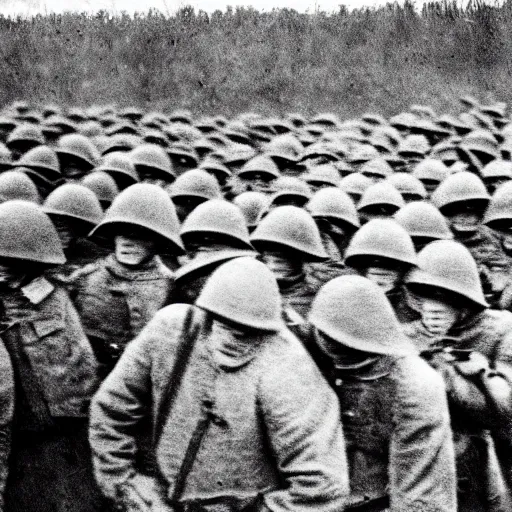 Image similar to Still image of Jerma985 in the trenches of world war one, old black and white war photograph, film grain