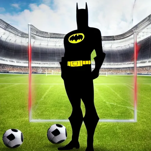 Prompt: A real-life Batman as a football manager