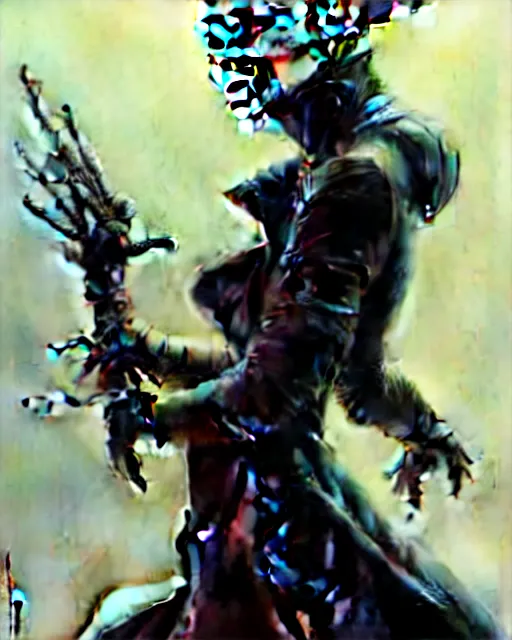 Image similar to beautiful fantasy character portrait, natalie portman, wearing oversized black trench coat, ultra realistic, wide angle, dramatic lighting, vultures, very seductive pose, cyberpunk artifacts, highly detailed by peter mohrbacher, hajime sorayama, wayne barlowe, boris vallejo, aaron horkey, gaston bussiere, craig mullins