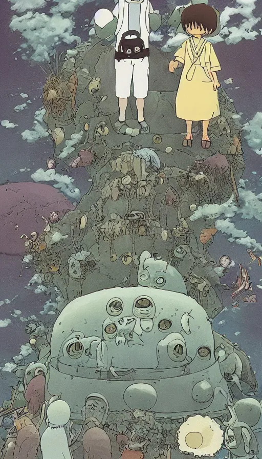 Prompt: The end of an organism, by Studio Ghibli