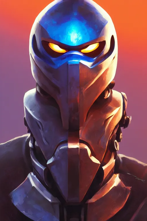 Image similar to epic mask helmet robot ninja portrait stylized as fornite style game design fanart by concept artist gervasio canda, behance hd by jesper ejsing, by rhads, makoto shinkai and lois van baarle, ilya kuvshinov, rossdraws global illumination radiating a glowing aura global illumination ray tracing hdr render in unreal engine 5