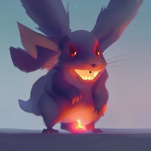 Image similar to Pokémon Raticate ,Greg rutkowski, Trending artstation, cinematográfica, digital Art