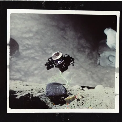 Image similar to underwater smoke tea party on the moon photo polaroid