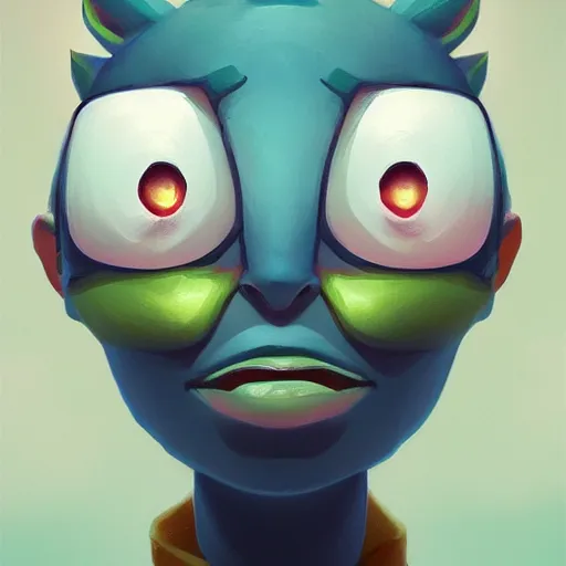 Image similar to face icon stylized minimalist ahh! real monsters, loftis, cory behance hd by jesper ejsing, by rhads, makoto shinkai and lois van baarle, ilya kuvshinov, rossdraws global illumination