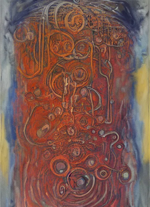 Image similar to biomechanical talisman of summoning yog - sothoth by maggi mcdonald, mark rothko, sabina klein