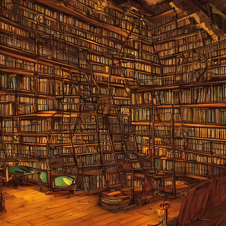 magic library wallpaper